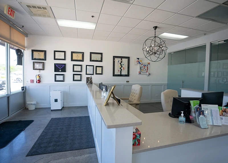 Parker Dental reception area welcoming patients